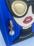 Cobalt Blue Face Glam Mini box Purse