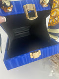 Cobalt Blue Face Glam Mini box Purse