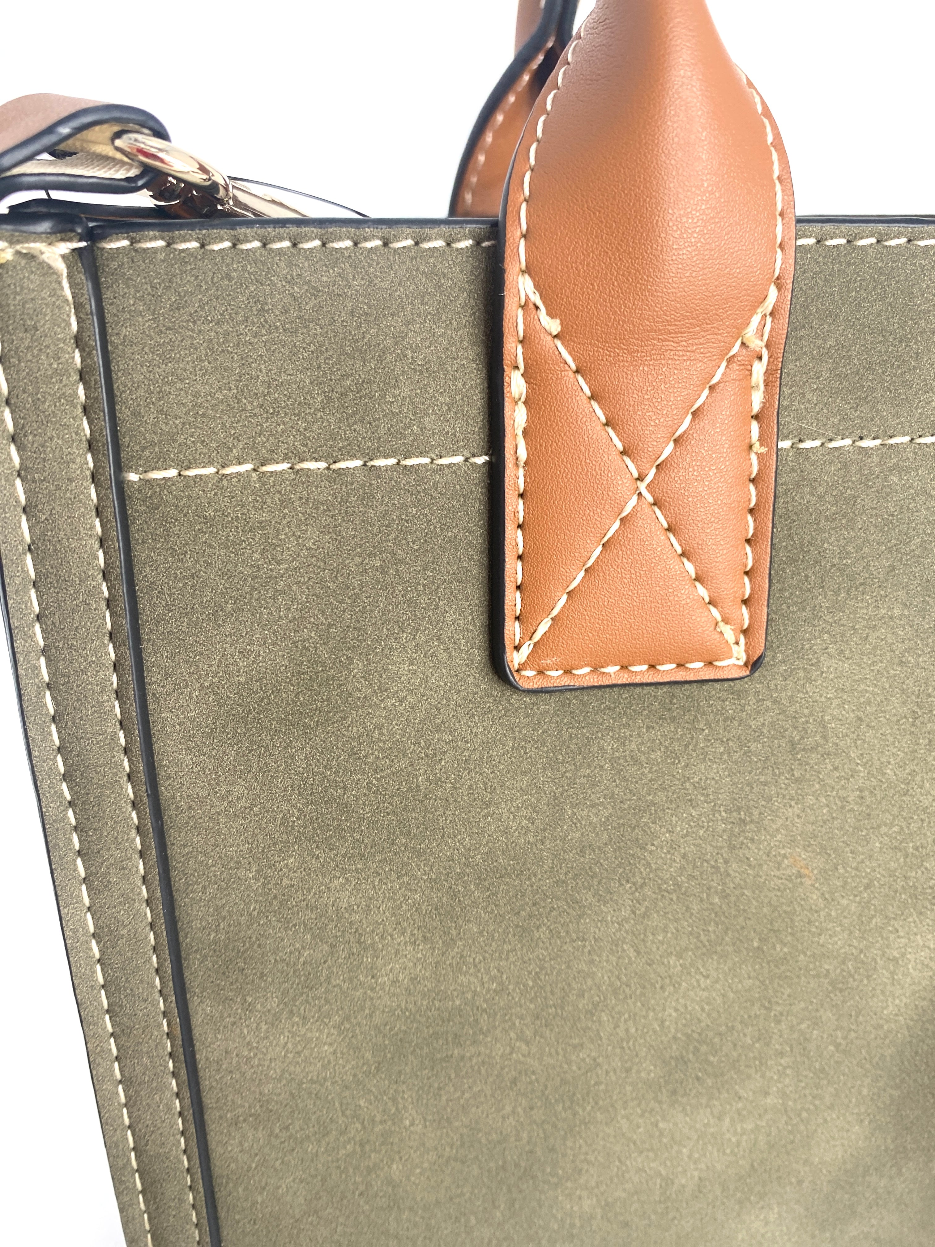 TRUE RELIGION Modern Edge Suede Mini Tote