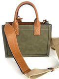 TRUE RELIGION Modern Edge Suede Mini Tote