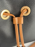 Black ELIANNA Leather Nanette Lepore Bucket Bag/Crossbody