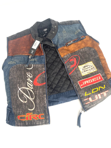 JADED LONDON Womens Moto Vest-Sleeveless