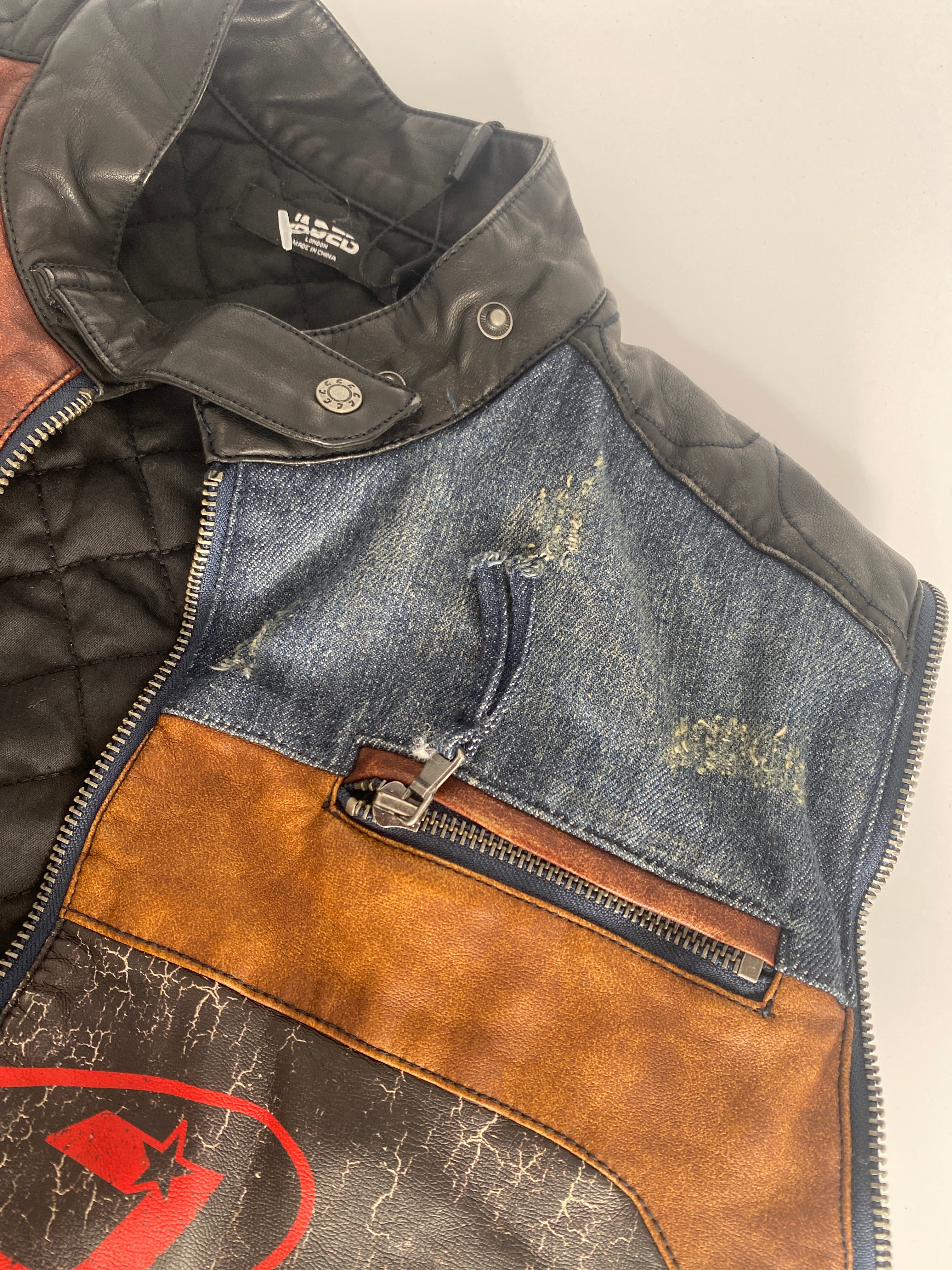 JADED LONDON Womens Moto Vest-Sleeveless