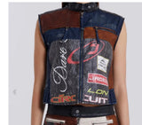 JADED LONDON Womens Moto Vest-Sleeveless