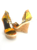 RETRO CORK HEEL PLATFORMS ECHO BOHEMIAN  WEDGES