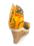 RETRO CORK HEEL PLATFORMS ECHO BOHEMIAN  WEDGES