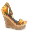 RETRO CORK HEEL PLATFORMS ECHO BOHEMIAN  WEDGES