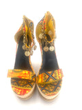 RETRO CORK HEEL PLATFORMS ECHO BOHEMIAN  WEDGES
