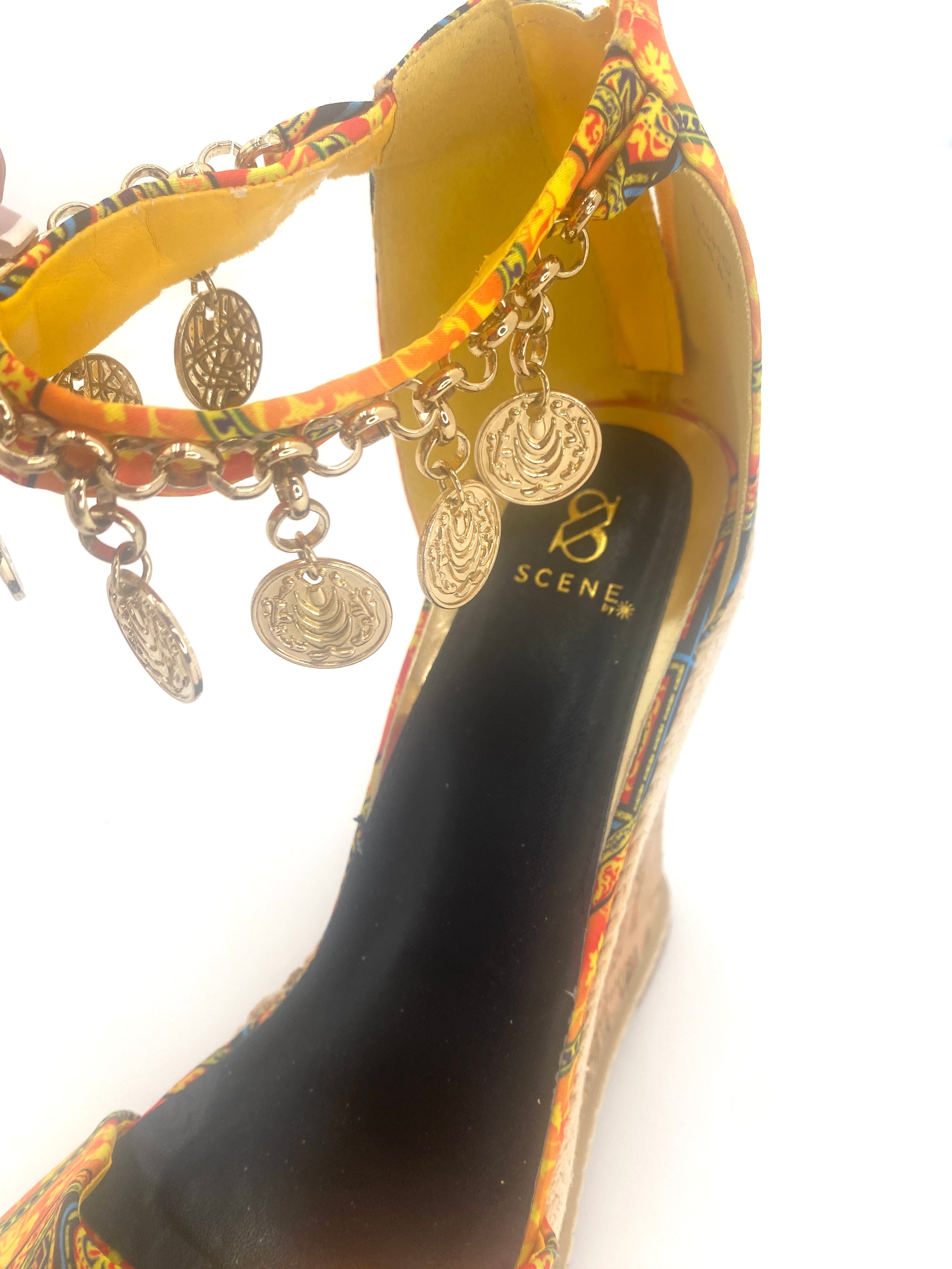 RETRO CORK HEEL PLATFORMS ECHO BOHEMIAN  WEDGES