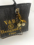 GOLDEN CHERRIES PURSE CHARM KEY CHAIN