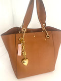 Leather Cognac Leather Tote 2 pieces