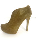 RETRO CHINESE LAUNDRY GOLD GLITTER DISCO PLATFORMS 2000