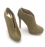RETRO CHINESE LAUNDRY GOLD GLITTER DISCO PLATFORMS 2000