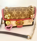 Leather Mini Clutch Monogrammed Crossbody