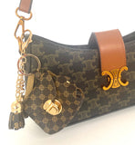 Mini Leather Crescent Shoulder Bag (Color Options)