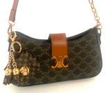 Mini Leather Crescent Shoulder Bag (Color Options)