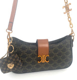 Mini Leather Crescent Shoulder Bag (Color Options)