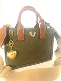 TRUE RELIGION Modern Edge Suede Mini Tote
