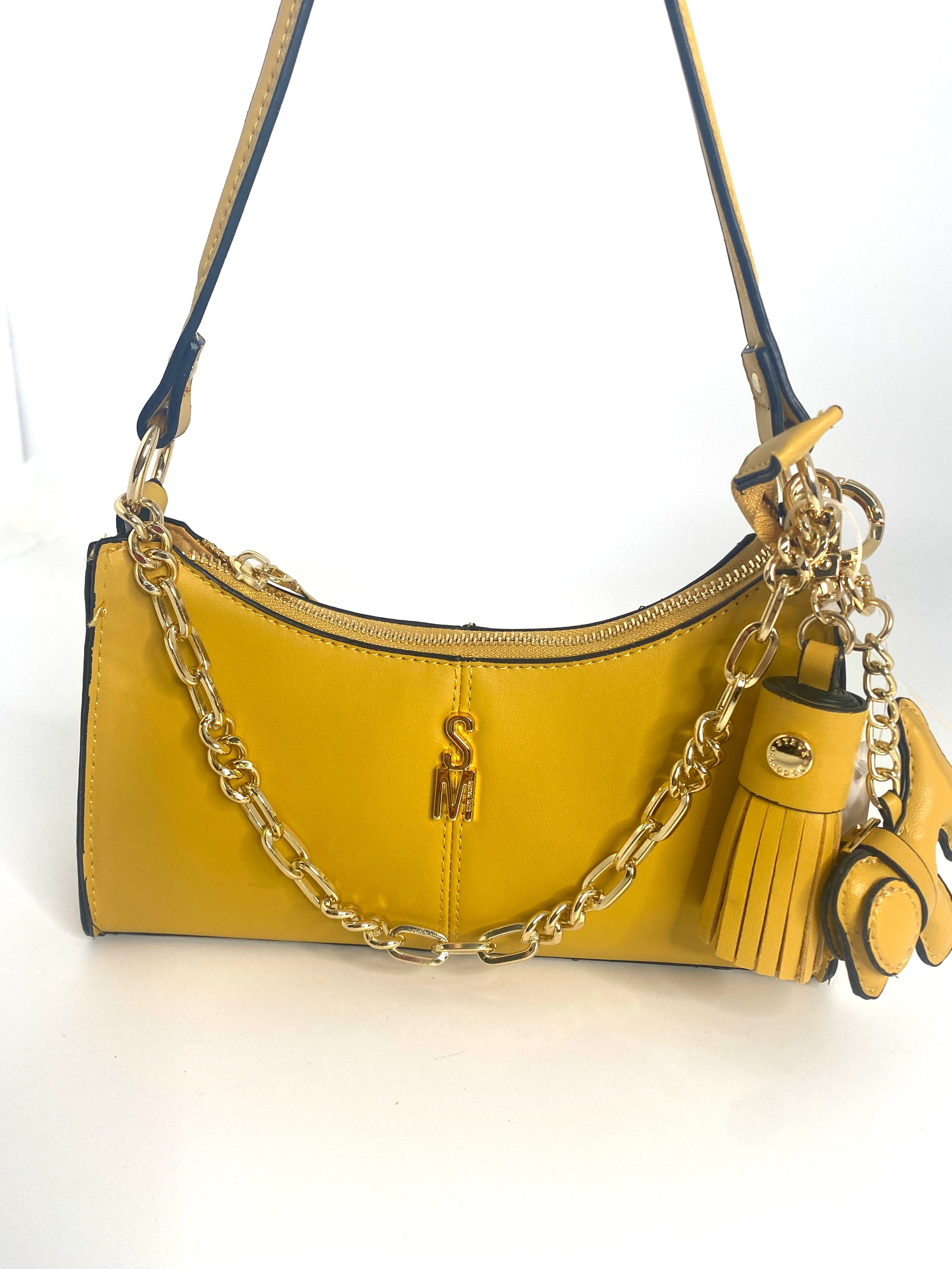 STEVE MADDEN MUSTARD YELLOW LEATHER MINI