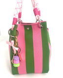Emerald Pink KNITTED BEACH TRAVEL WEEKEND TOTE