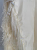 Cream Long Faux Fur Jacket 90s