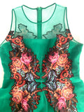 VINTAGE RETRO COCKTAIL FLORAL EMBROIDERED DRESS by SACHIN & BABI 2000
