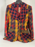PATCHWORK PLAID VINTAGE BLAZER 70's