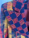 PATCHWORK PLAID VINTAGE BLAZER 70's