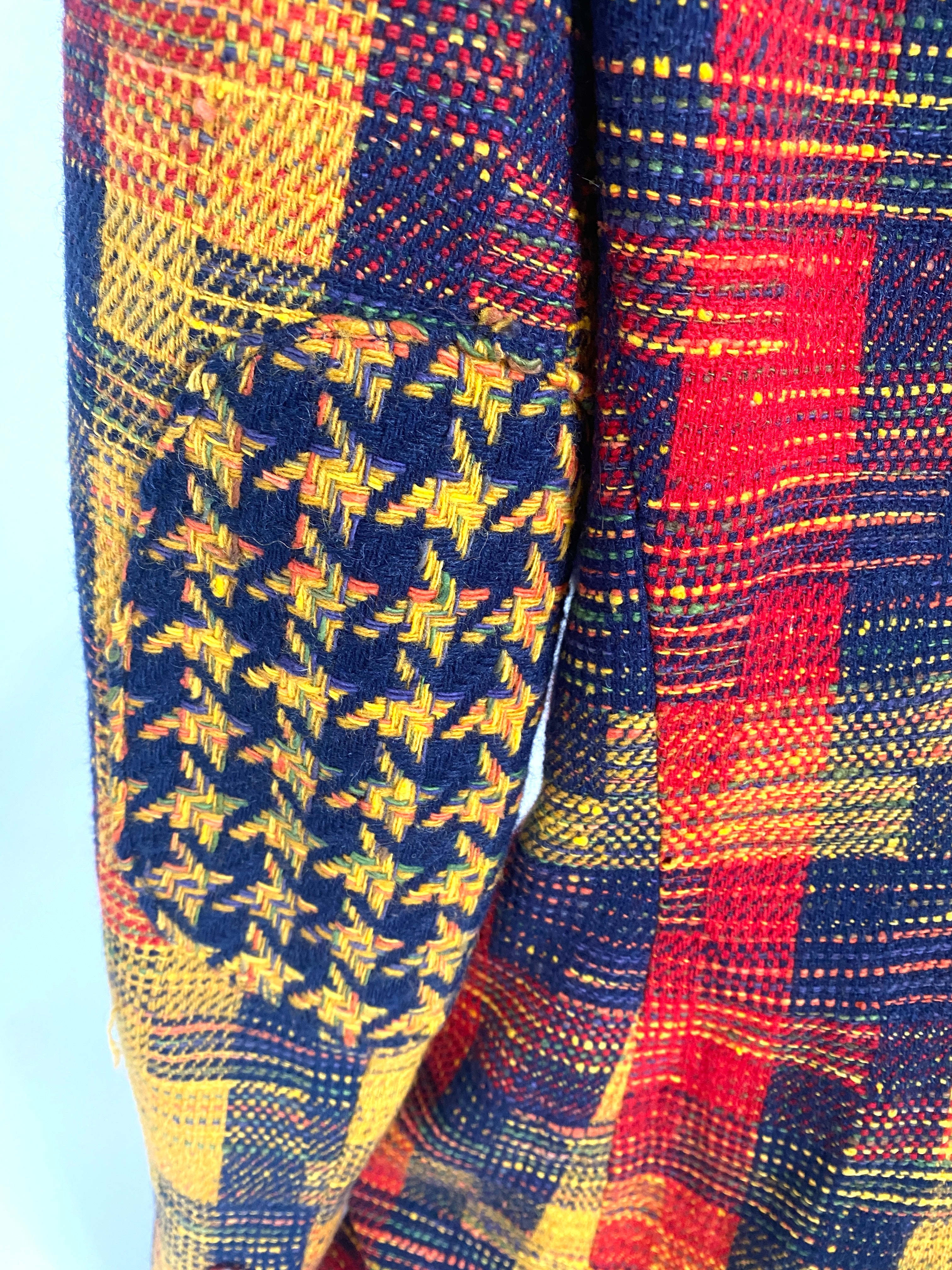 PATCHWORK PLAID VINTAGE BLAZER 70's