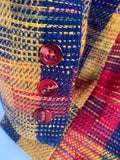 PATCHWORK PLAID VINTAGE BLAZER 70's