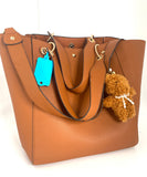 Leather Cognac Leather Tote 2 pieces