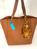 Leather Cognac Leather Tote 2 pieces