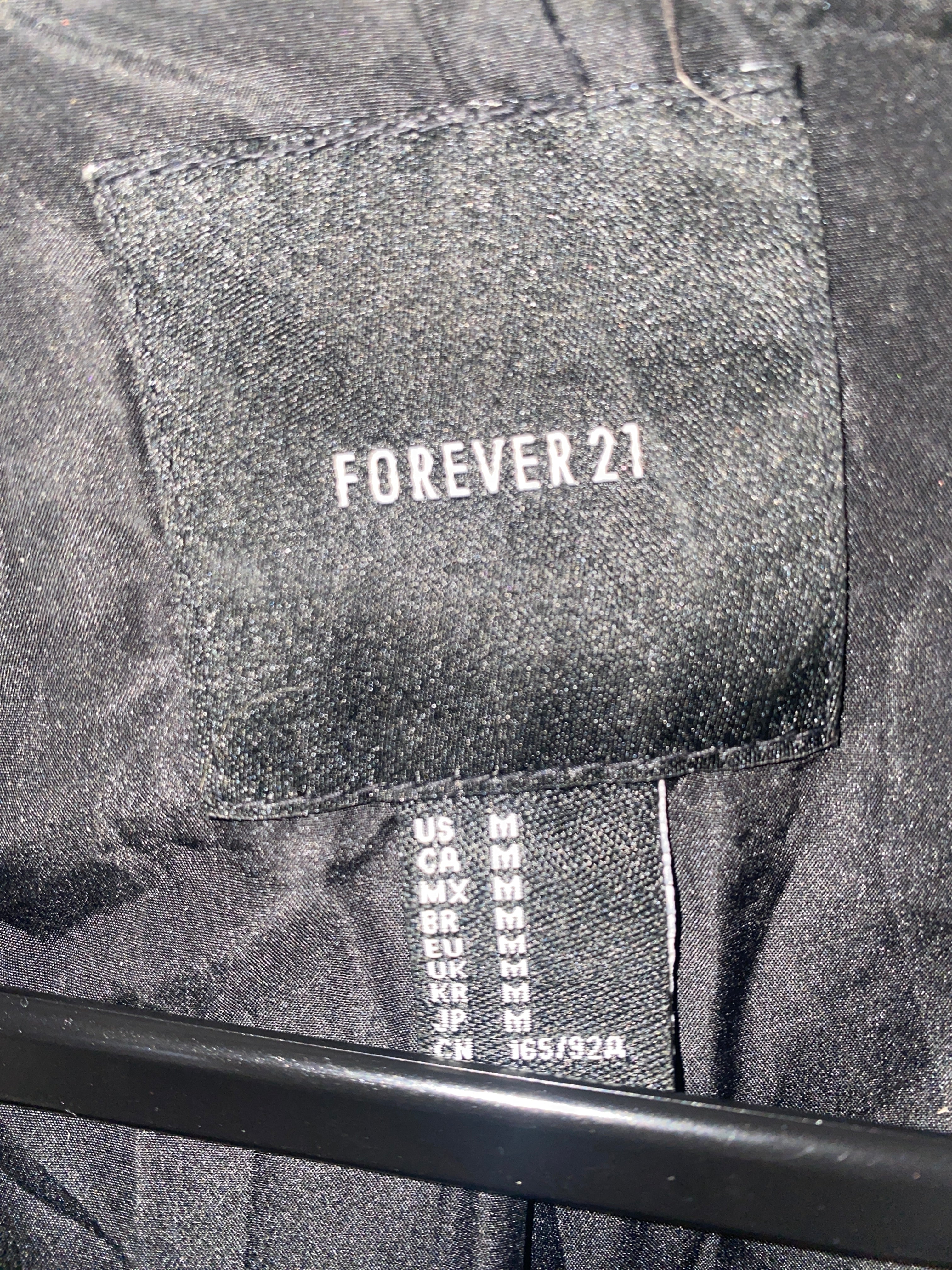 Forever 21 FAUX STRIPE FUR JACKET Deadstock