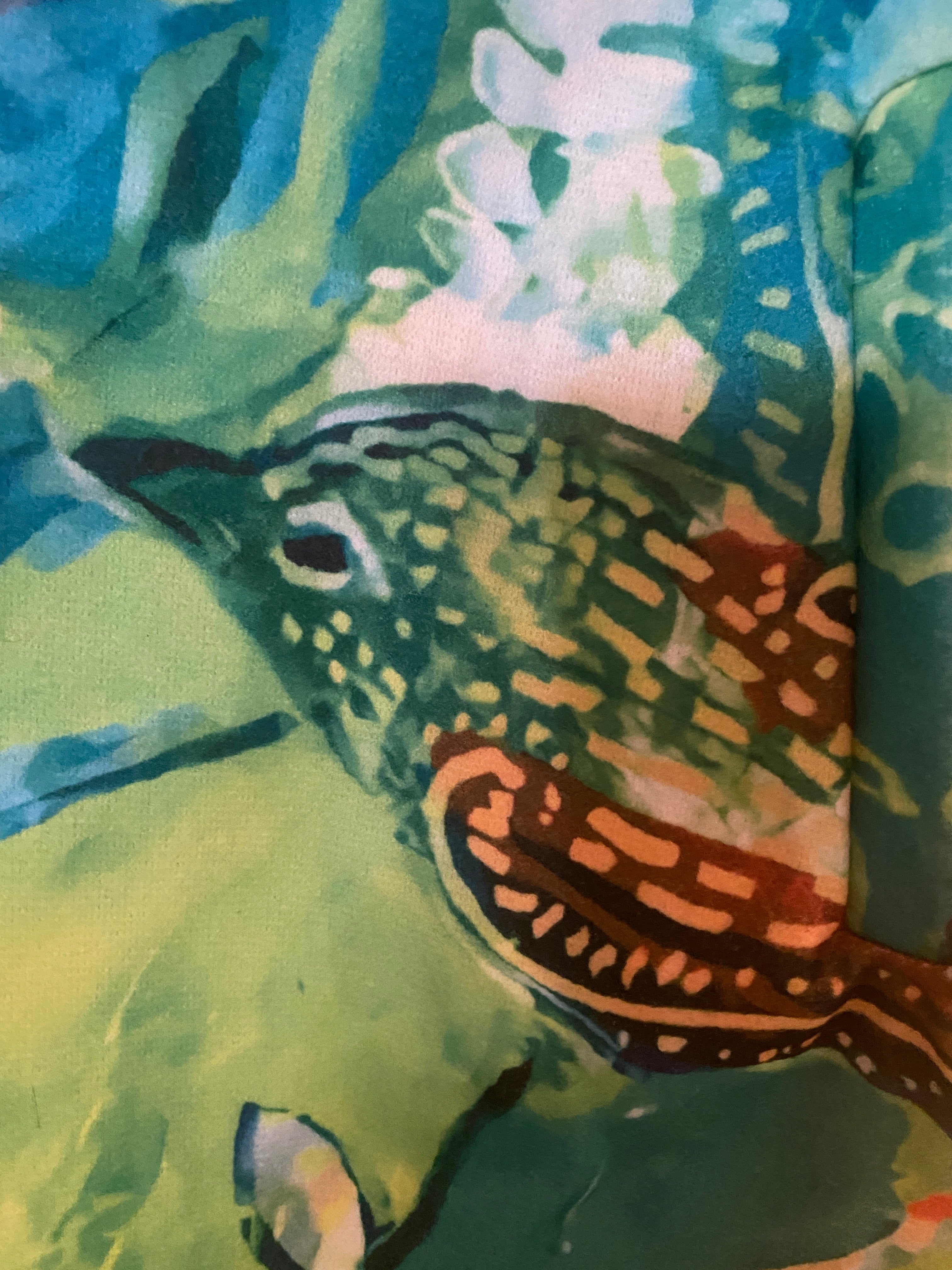 NATURE TROPICAL BIRDS GRAPHIC VINTAGE TRENCH COAT