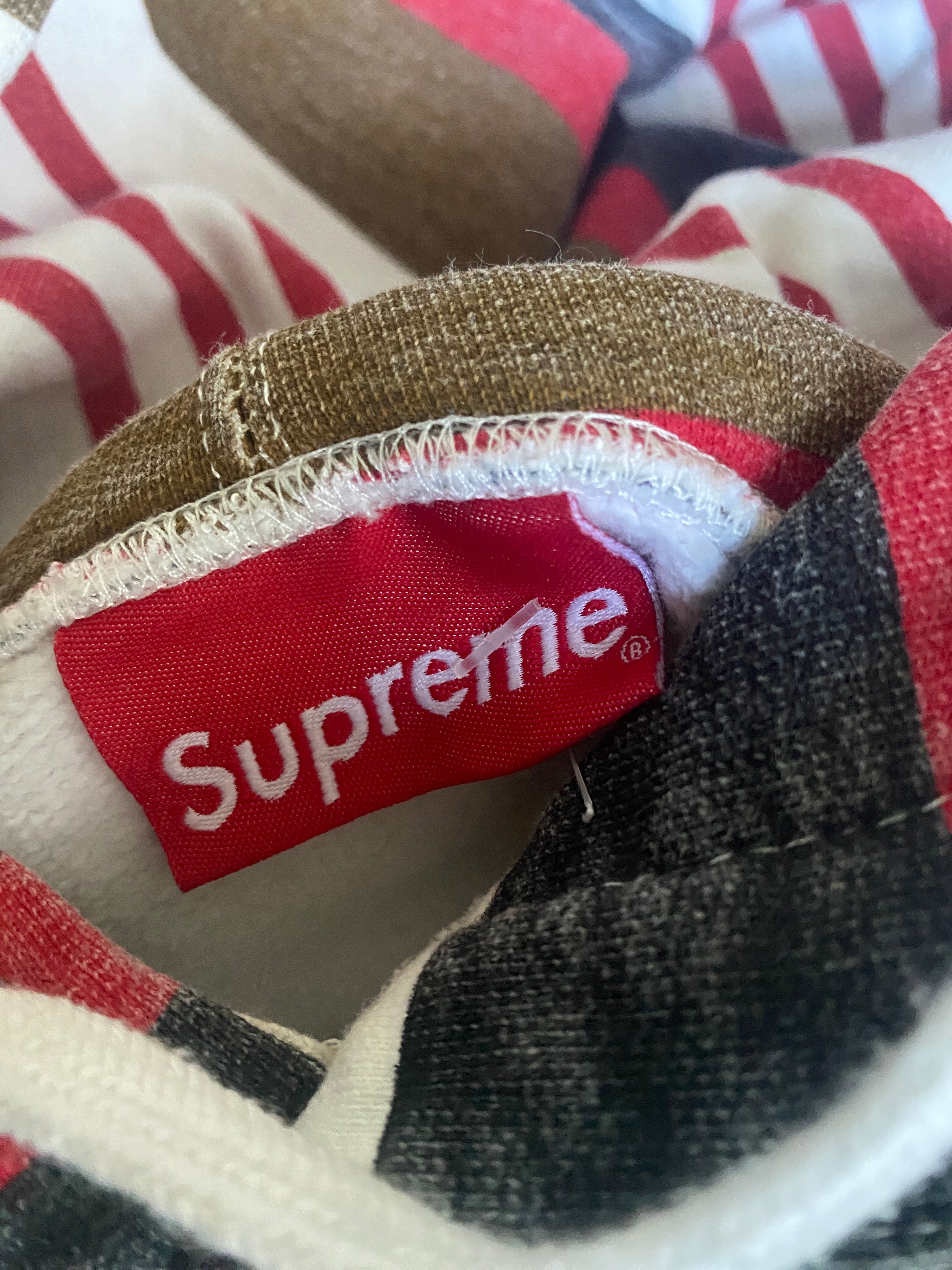 Vintage SUPREME  STRIPE HOODIE 2000