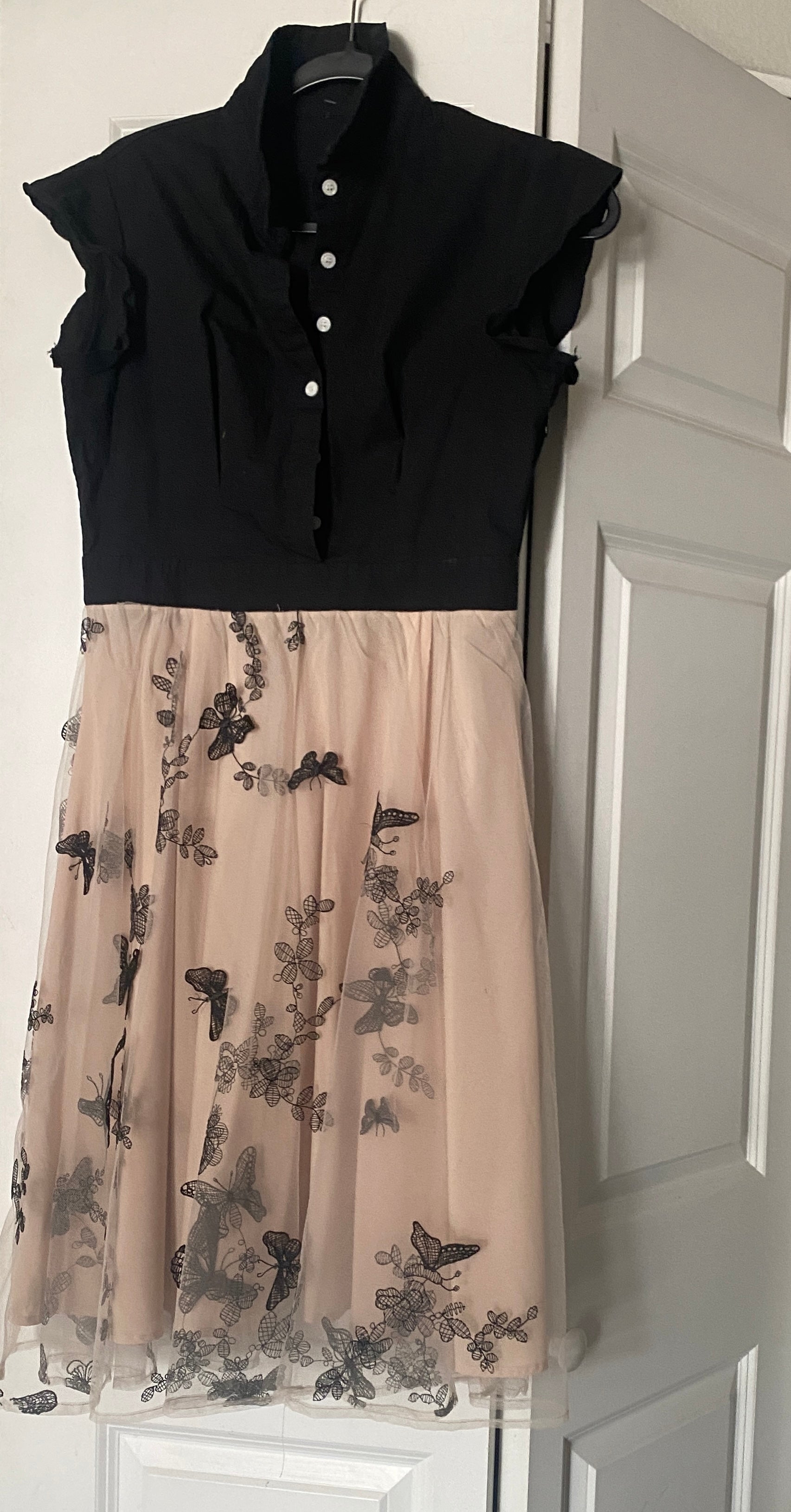 1950s Vintage Retro Swing Butterfly Patchwork Dress