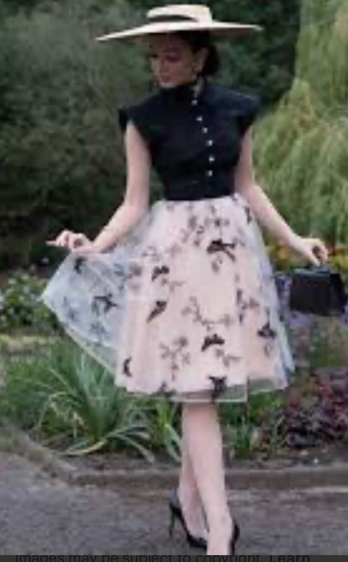 1950s Vintage Retro Swing Butterfly Patchwork Dress