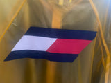Vintage  90s Tommy Hilfiger Athletics Yellow Rain Jacket Windbreaker Flag Logo Med.