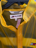 Vintage  90s Tommy Hilfiger Athletics Yellow Rain Jacket Windbreaker Flag Logo Med.