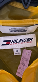 Vintage  90s Tommy Hilfiger Athletics Yellow Rain Jacket Windbreaker Flag Logo Med.