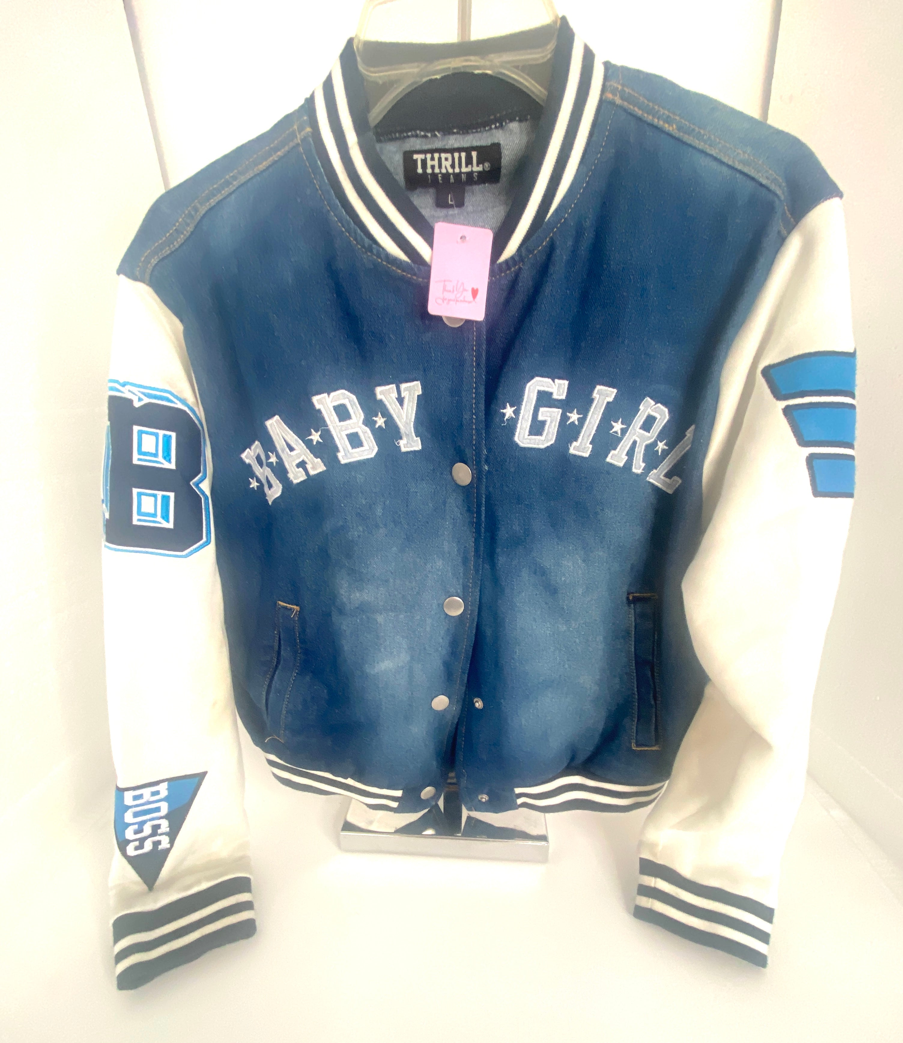 BABY GIRL VARSITY BOMBER JACKET