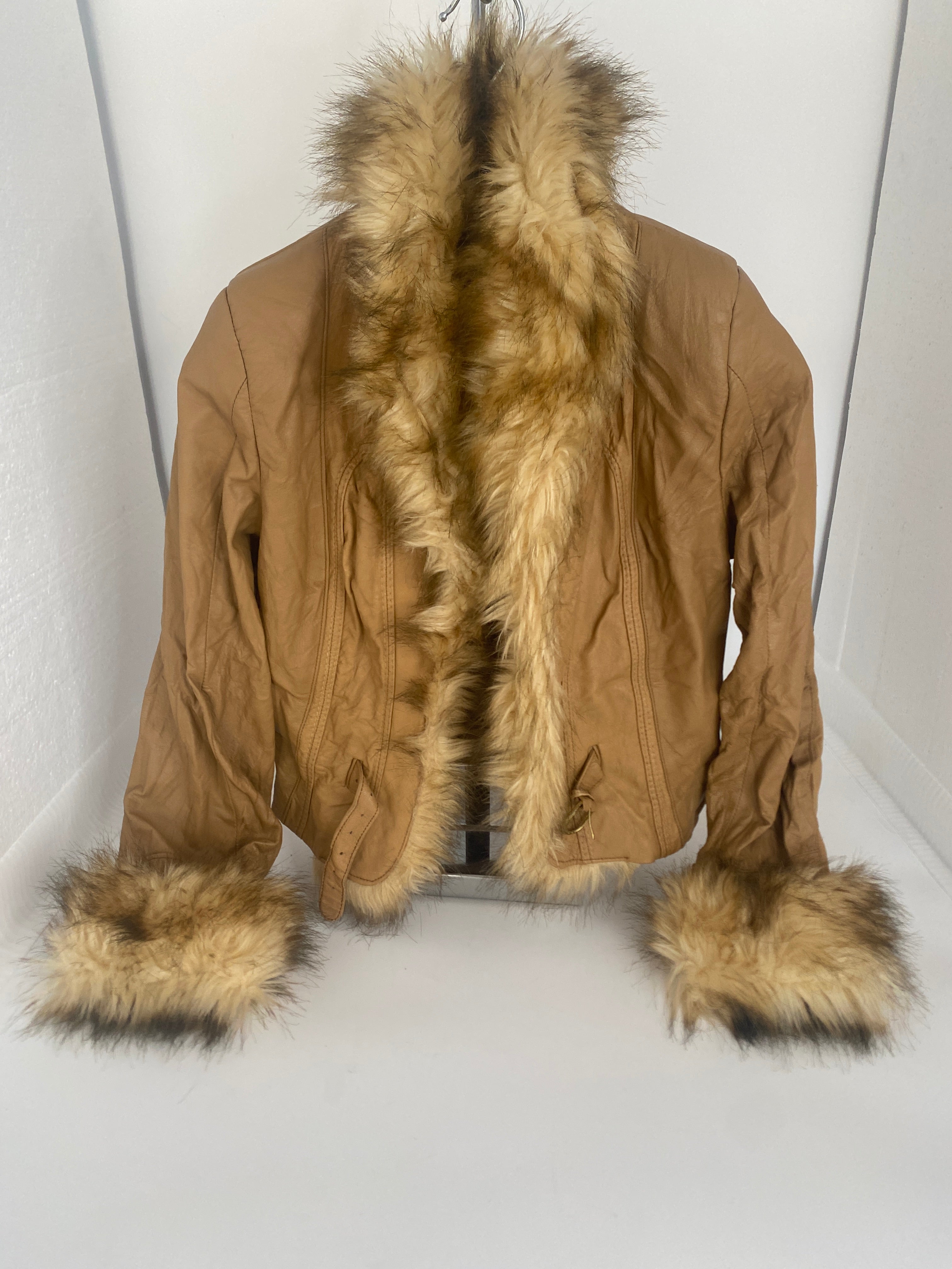 Vintage Faux Fur Leather Jacket 70's