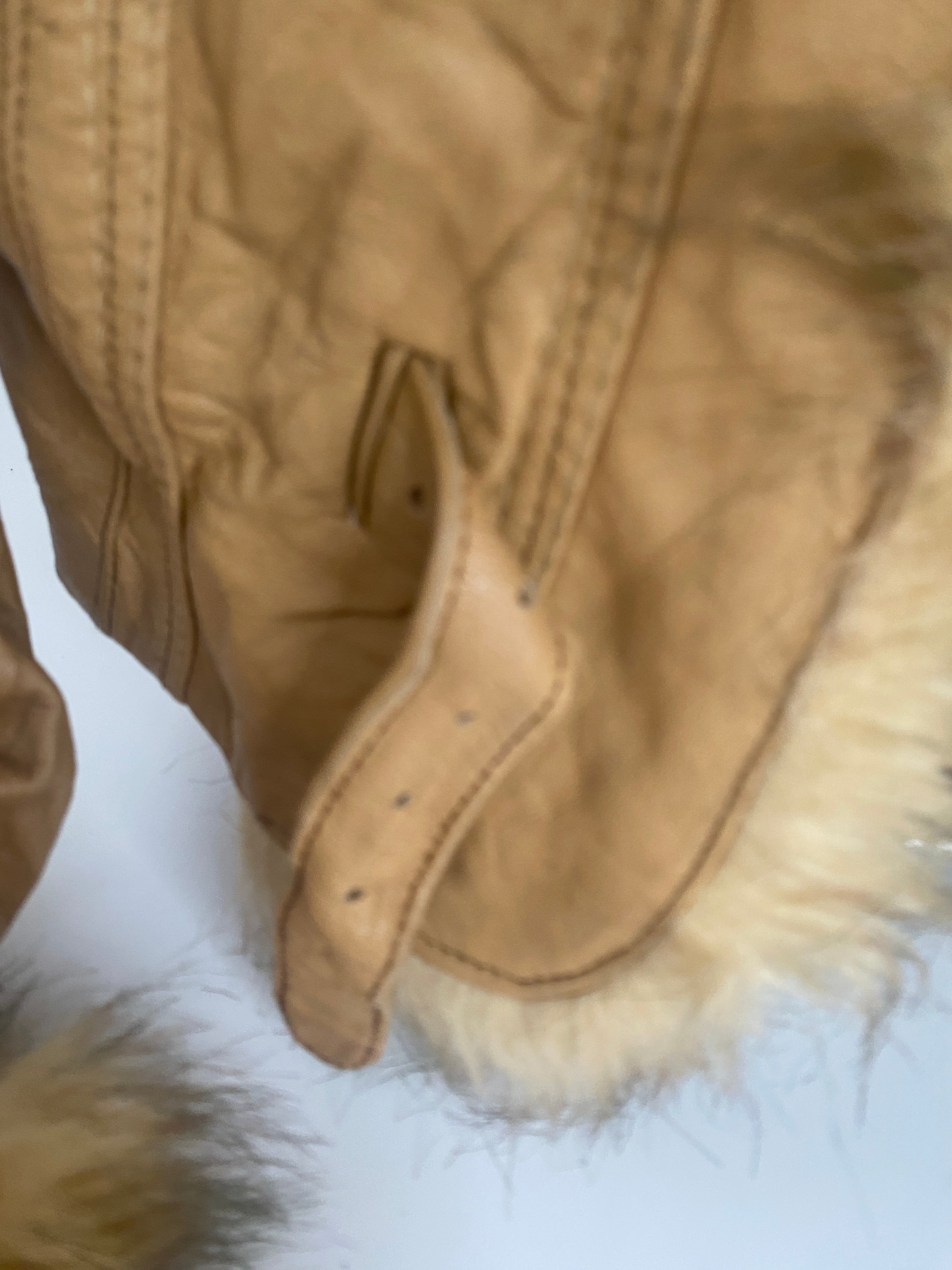 Vintage Faux Fur Leather Jacket 70's