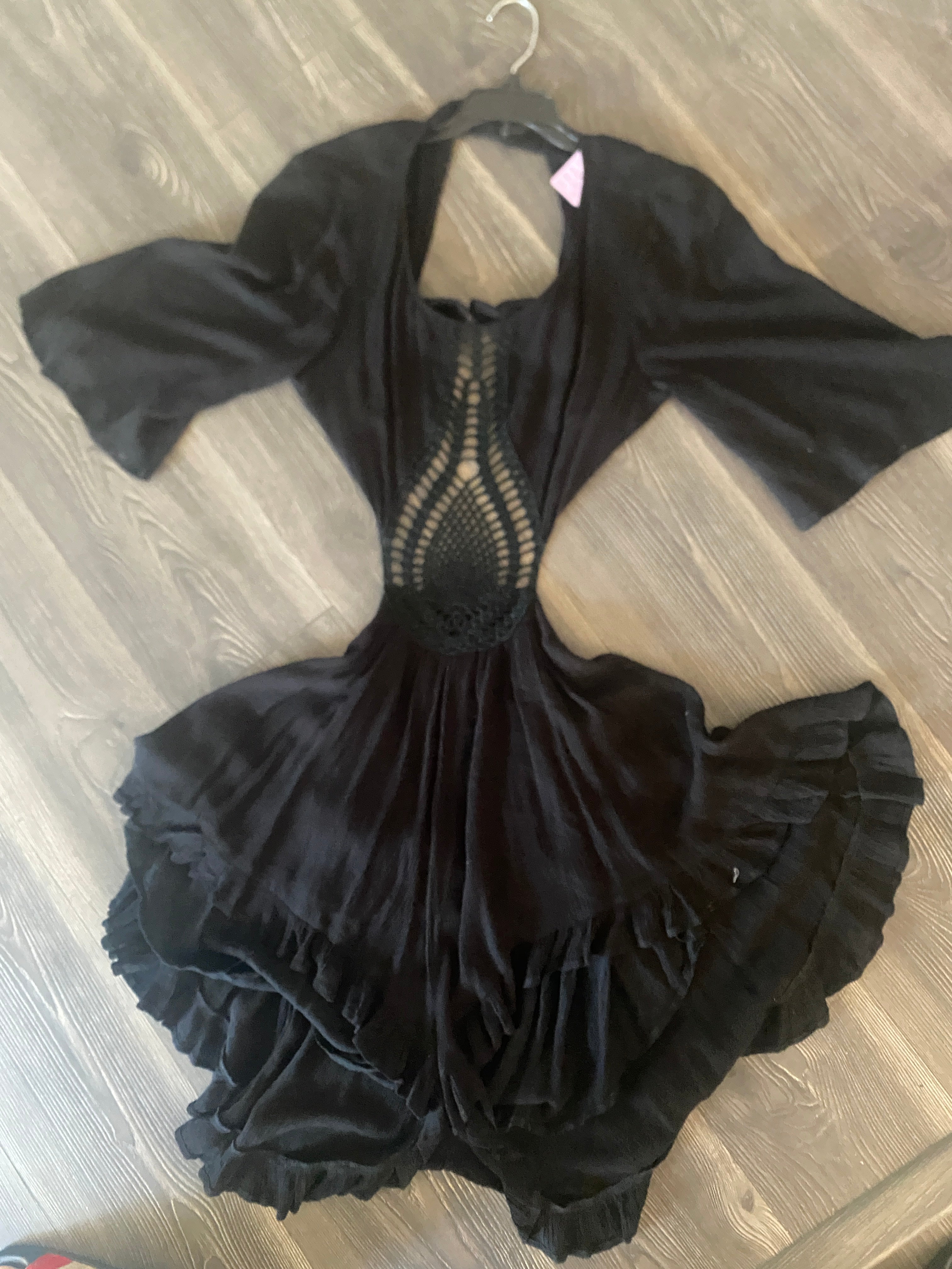 Black Cut Out Retro Dress by MOD