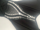 Black Cut Out Retro Dress by MOD