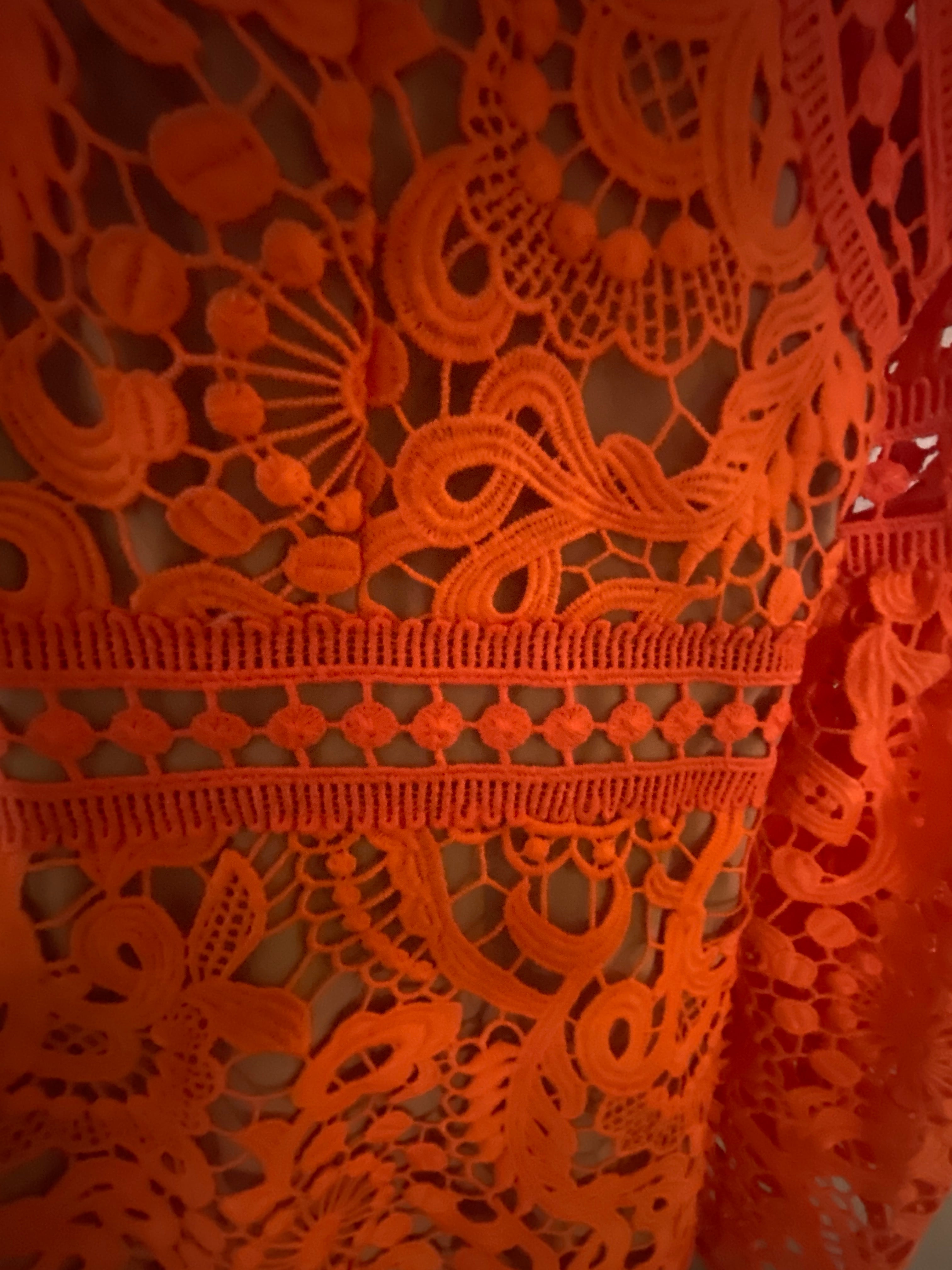 Michael by Michael Kors Paisley Crochet Mini Dress /DeadStock