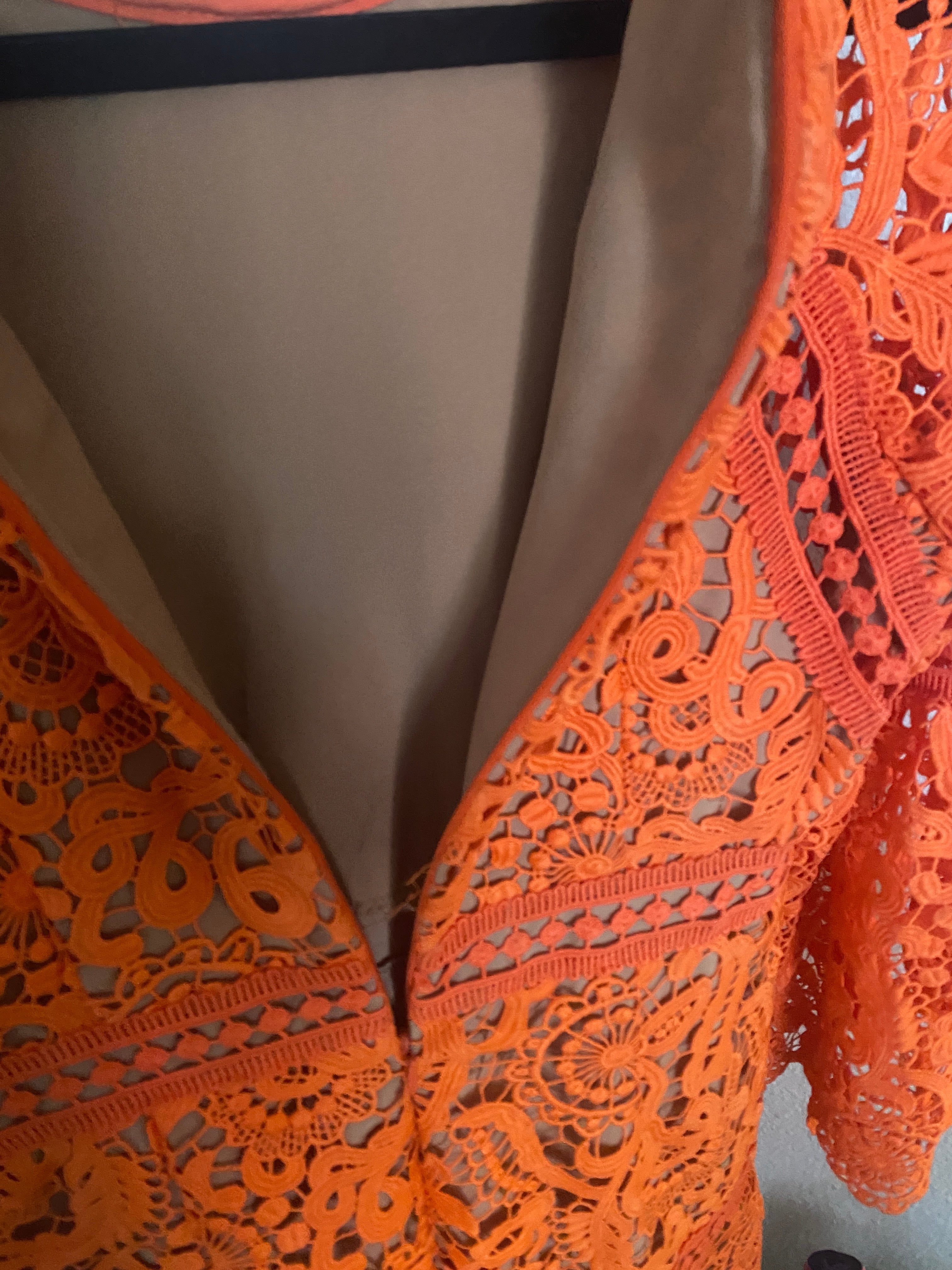Michael by Michael Kors Paisley Crochet Mini Dress /DeadStock