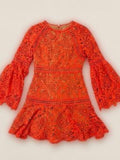 Michael by Michael Kors Paisley Crochet Mini Dress /DeadStock