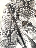 Beautiful Faux Suede Black & White Leopard Trench FRANKY Coat by Love Toke- Deadstock