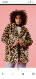 RETRO SOFT FAUX FUR LEOPARD COAT FOREVER 21 Deadstock